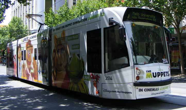Yarra Trams Siemens Combino Muppets tram 3514